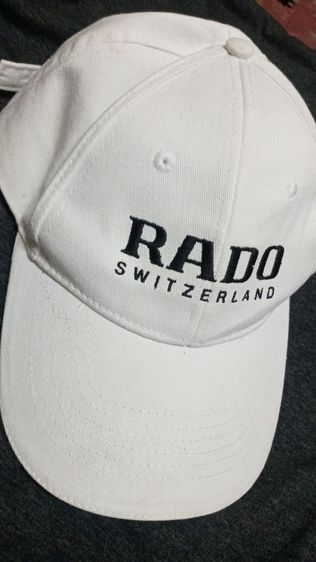 หมวกและหมวกแก๊ป หมวก RADO SWITZERLAND มือ2สีขาวสภาพดีปานกลางสมบูรณ์พร้อมใช้งาน
