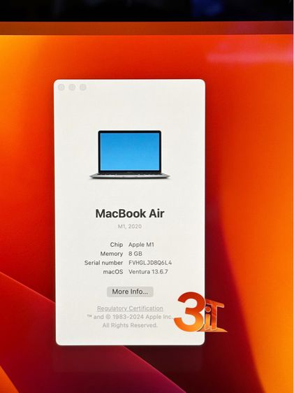 MacBook Air M1 2020  รอบชาร์จ47รอบ รูปที่ 10