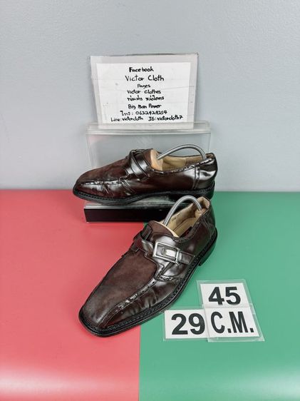 รองเท้าหนังแท้ Giorgio Brutini Sz.11us45eu29cm สีน้ำตาล พื้นหนัง สภาพสวยมาก ไม่ขาดซ่อม ใส่ทำงานใส่เที่ยวออกงานดูดี