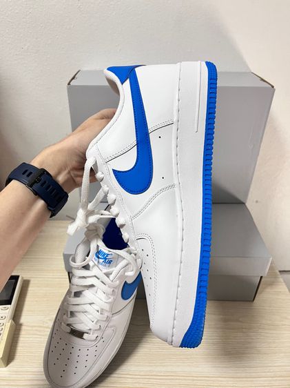 Nike air force1 white blue รูปที่ 8
