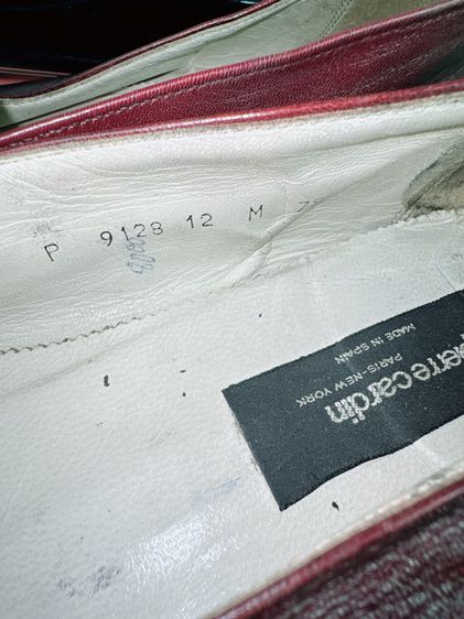 รองเท้าหนังแท้ Pierre Cardin Sz.12us46eu30cm Made in Spain สีเชอร์รี่ พื้นหนัง สภาพสวยมาก ไม่ขาดซ่อม ใส่ทำงานออกงานดี รูปที่ 12