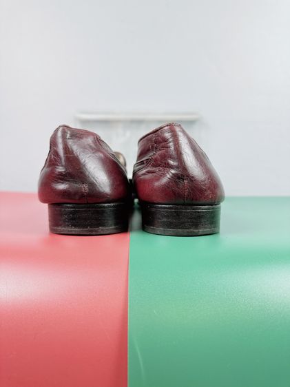 รองเท้าหนังแท้ Pierre Cardin Sz.12us46eu30cm Made in Spain สีเชอร์รี่ พื้นหนัง สภาพสวยมาก ไม่ขาดซ่อม ใส่ทำงานออกงานดี รูปที่ 4