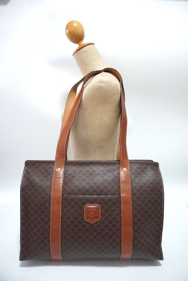 อื่นๆ หญิง กระเป๋าซีลินสะพายขั้นไหล่   Vintage CELINE Macadam pattern shoulder bag  🎀 รับประกันงานแท้