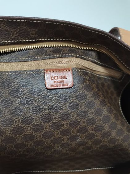 กระเป๋าซีลินสะพายขั้นไหล่   Vintage CELINE Macadam pattern shoulder bag  🎀 รับประกันงานแท้ รูปที่ 16