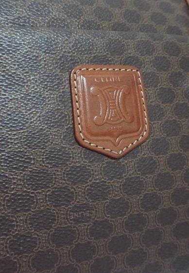 กระเป๋าซีลินสะพายขั้นไหล่   Vintage CELINE Macadam pattern shoulder bag  🎀 รับประกันงานแท้ รูปที่ 4