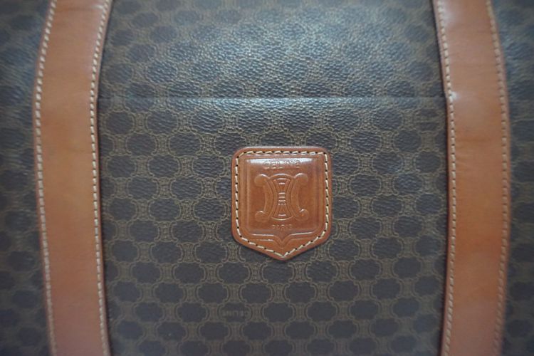 กระเป๋าซีลินสะพายขั้นไหล่   Vintage CELINE Macadam pattern shoulder bag  🎀 รับประกันงานแท้ รูปที่ 3