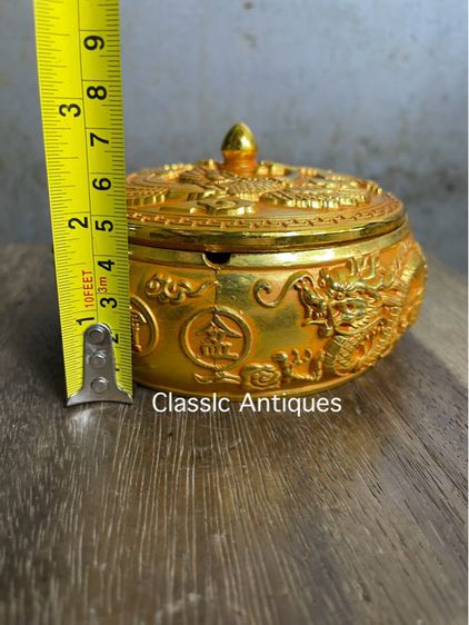 โถ ฝากะไหล่ทอง ลายนกฟีนิกซ์ มังกรA14 รูปที่ 16