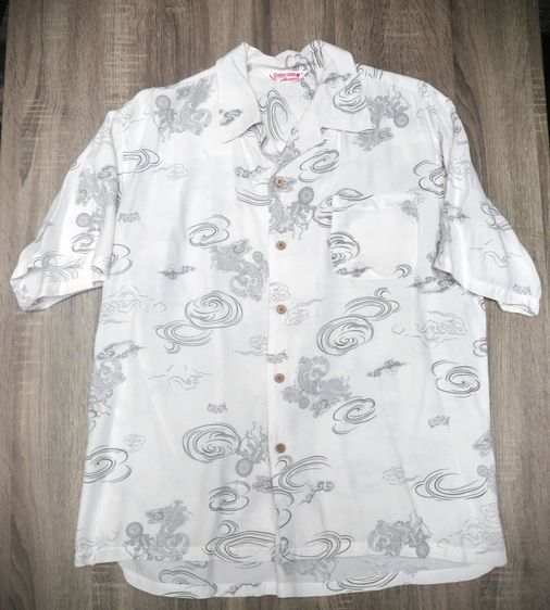 Japanese Brand - George Cross Dragon Printed  Hawaiian Shirt authentic hawaii original รูปที่ 3
