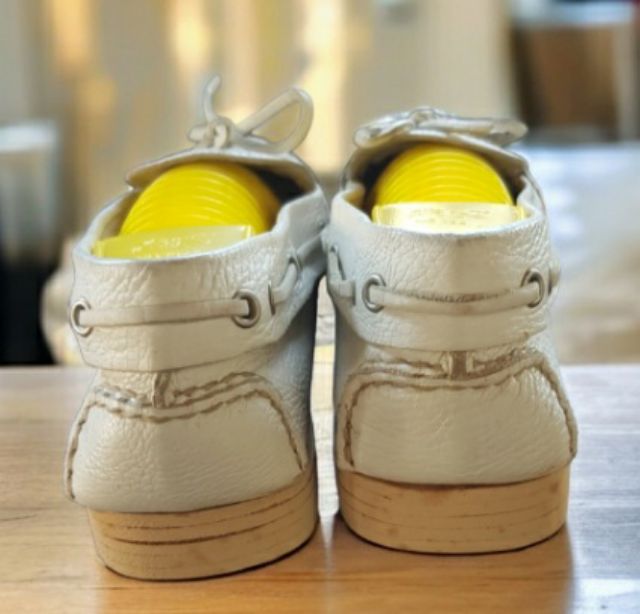 White Miserocchi Leather Driving Shoes รูปที่ 6