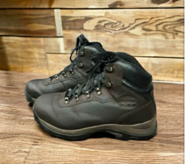 อื่นๆ รองเท้าบู๊ท หนังแท้ UK 10.5 | EU 45 1/3 | US 11 น้ำตาล Hi-Tec Brown Leather Hicking Boots