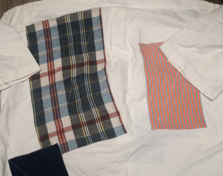Polo Ralph Lauren Cotton Patchwork Oxford Shirt  รูปที่ 7