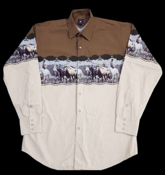 Vtg.Panhandle Slim Pearl Snap Western Shirt 