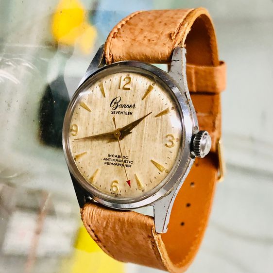 ขายนาฬิกาไขลาน Banner  C  SEVENTEEN  INCABLOC ANTIMAGNE นาฬิกาใช้งานได้ปกติเช็คเครื่องล้างเครื่องเรียบร้อยแล้วสามารถใช้งานได้เลย