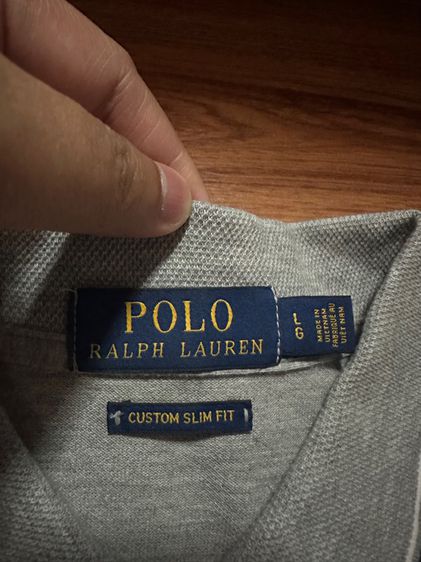 เสื้อPolo Ralph Luaren สีเทา  สภาพใหม่ Custom Slim fit รูปที่ 2