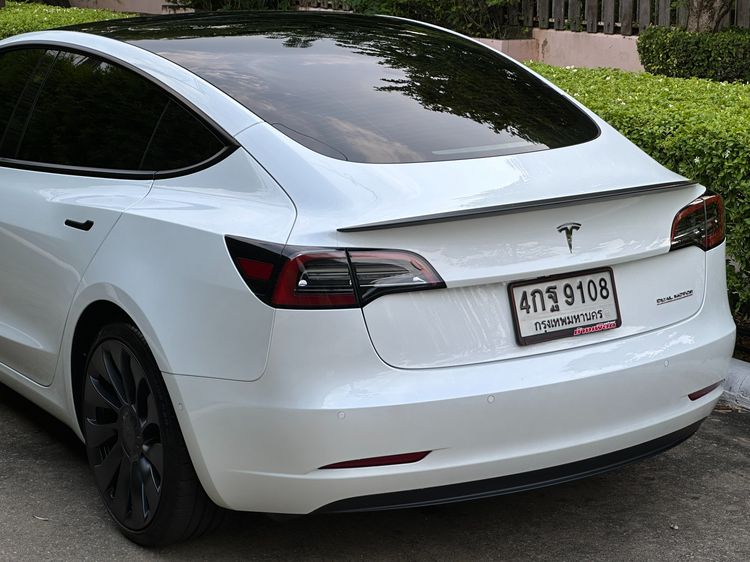 Tesla Model-3 2022 Performance 4WD Sedan ไฟฟ้า ไม่ติดแก๊ส เกียร์อัตโนมัติ ขาว รูปที่ 4