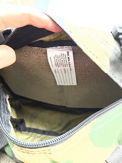 กระเป๋าคาดเอวลายพรางทหารของอเมริกา Military Waist Bag BBC Camouflage Woodland Made In Usa รูปที่ 3
