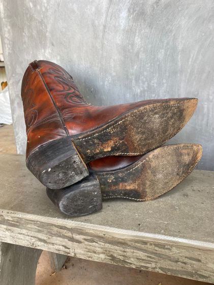 Wrangler รองเท้าบูท  สไตล์คาวบอยตะวันตก Made in Usa รูปที่ 6