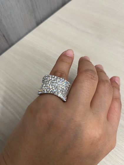 แหวน สี silver ประดับเพรช  รอบนิ้ว 5 cm รูปที่ 6