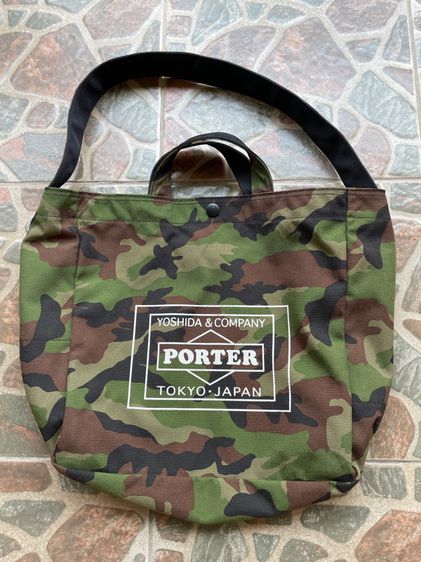 กระเป๋าถือลายพรางทหาร Military Handbag Porter Yoshida รูปที่ 2