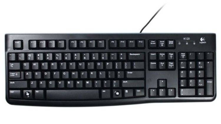 Logitech Keyboard K120 สภาพใช้งานทั่วไปได้ปกติ (ใช้ทํางาน เล่นเกม) รูปที่ 1