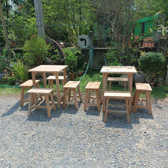 ชุดโต๊ะเก้าอี้จิบกาแฟไม้สักแท้จากโรงงานราคาชุดละ2890บาท รูปที่ 2