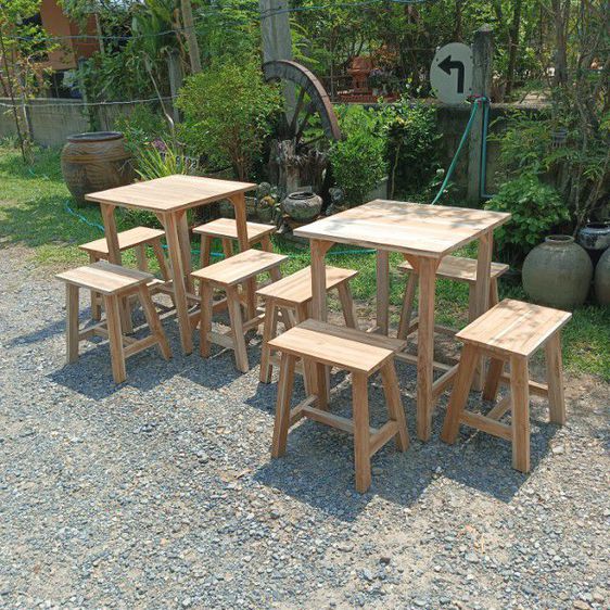 ชุดโต๊ะเก้าอี้จิบกาแฟไม้สักแท้จากโรงงานราคาชุดละ2890บาท รูปที่ 7