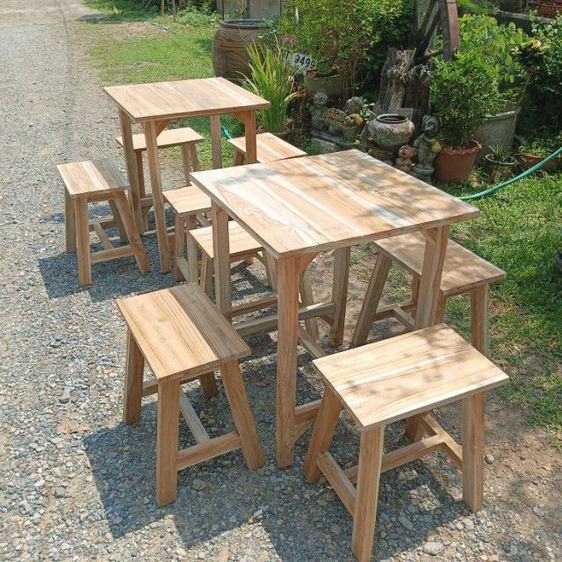ชุดโต๊ะอี้เก้าอี้กาแฟไม้สักแท้จากโรงงานราคาชุดละ2890บาท รูปที่ 3