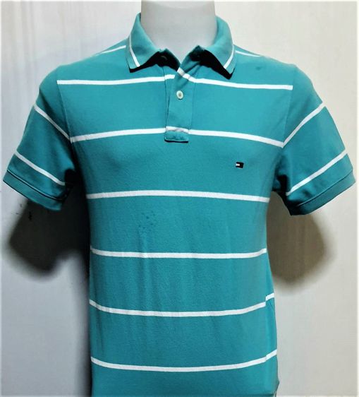 เสื้อโปโล EU 40 เขียว Tommy Hilfiger Polo  Sport Shirt  for Men 