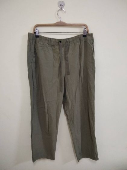 กางเกงยาว Uniqlo เขียว ของแท้  รอบอก 36-40 ยาว 36.5  สภาพดีไม่มีขาด รูปที่ 1