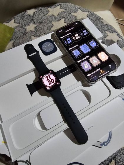 Apple Watch S7 41MM GPSสีดำมือ2สภาพสวยดีครบกล่องรับเทินรับบัตรเครดิตด้วยจ้า รูปที่ 3