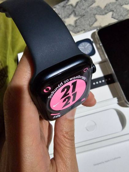 Apple Watch S7 41MM GPSสีดำมือ2สภาพสวยดีครบกล่องรับเทินรับบัตรเครดิตด้วยจ้า รูปที่ 6