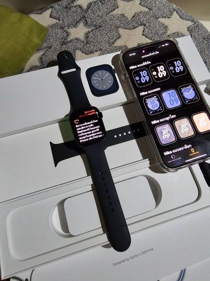 Apple Watch S7 41MM GPSสีดำมือ2สภาพสวยดีครบกล่องรับเทินรับบัตรเครดิตด้วยจ้า รูปที่ 14