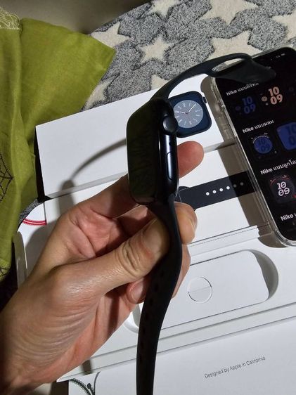Apple Watch S7 41MM GPSสีดำมือ2สภาพสวยดีครบกล่องรับเทินรับบัตรเครดิตด้วยจ้า รูปที่ 13