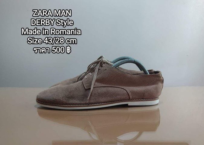 ZARA MAN DERBY Style
Made in Romania 
Size 43ยาว28 cm
 รูปที่ 1