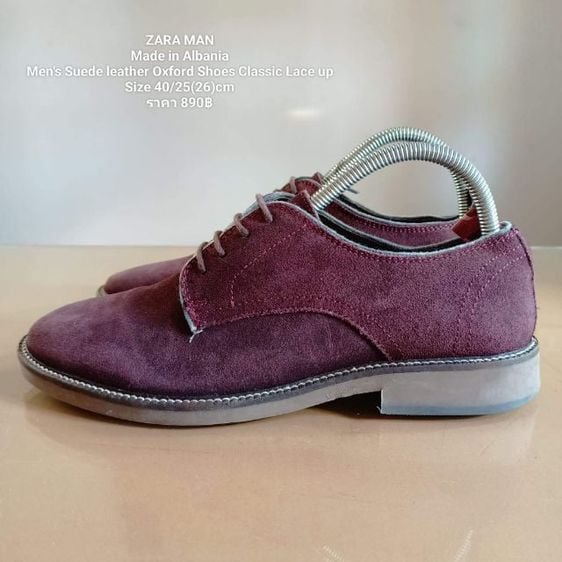 ZARA MAN
Made in Albania
Men's Suede leather Oxford Shoes Classic Lace up
Size 40ยาว25(26)cm
