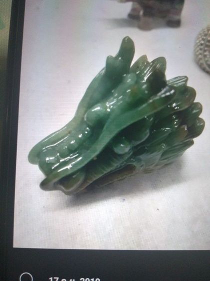 เขียว sale natural Burma green jadeite dragon ring 
