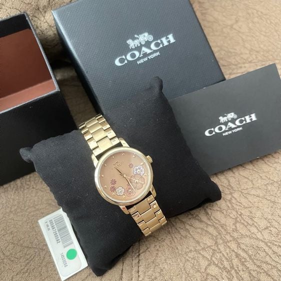ทอง นาฬิกาข้อมือผู้หญิง COACH Grand Flower Dial Ladies Watch รุ่น coach14503056 ของใหม่ ของแท้