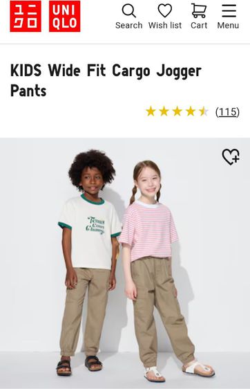 🚫ขายแล้วค่ะ (SOLD) Kids Wide Fit Jogger Pants Size 130 สูง125-135ซม กางเกงคาร์โก้  รูปที่ 5