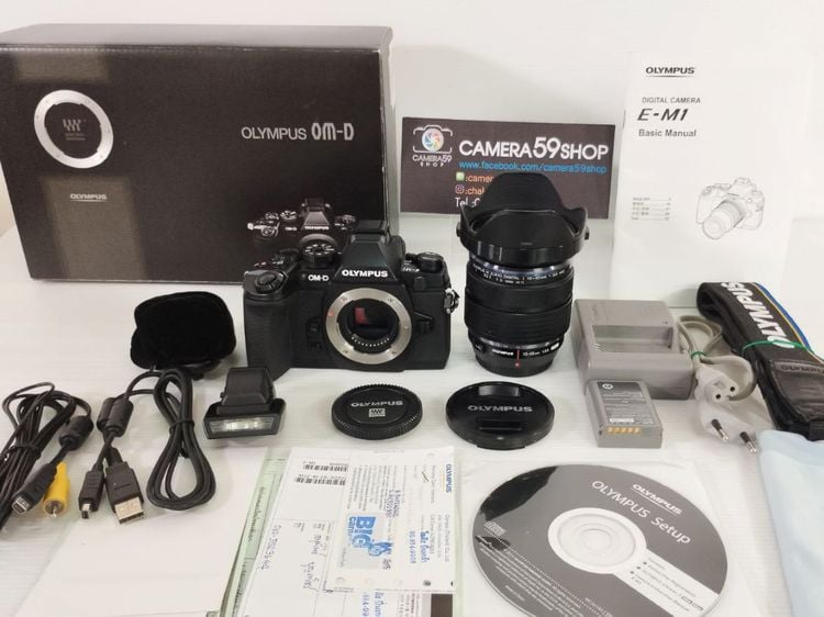 กล้องมิลเลอร์เลส กันน้ำ Olympus OMD EM1+Lens 12-40 F2.8 Pro Shutter 2,718 มี WiFi เครื่องศูนย์ไทย ใหม่ๆ