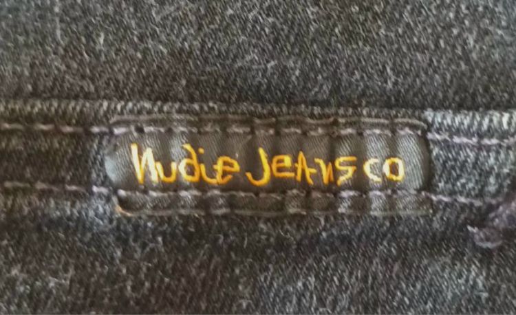 Nudie  jeans นู๊ดดี้ ยีนส์ ผ้ายืดสีดำ รูปที่ 15