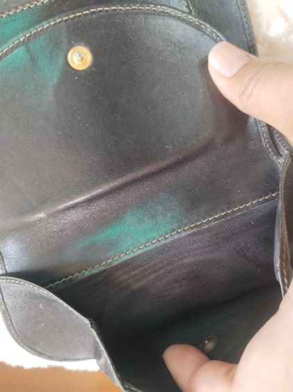 กระเป๋าสตางค์หนังแท้สีน้ำตาลริ้วดำ Fendi รูปที่ 8