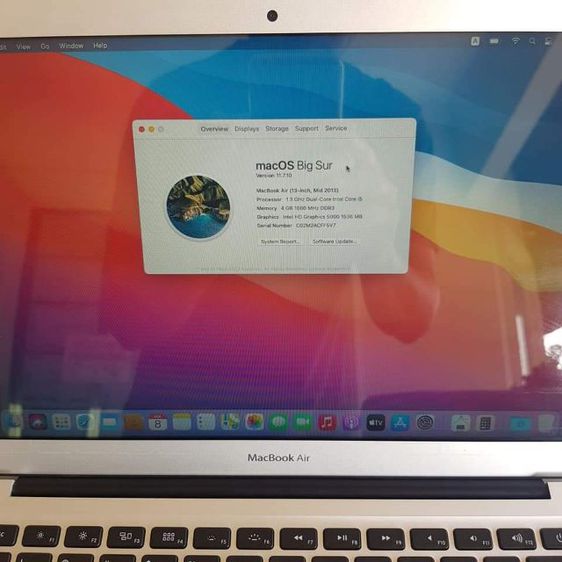 Apple MacBook Air หน้าจอ 13นิ้ว i5 สเปกเร็วแรง ไหลลื่น แบตทน สวยมาก รูปที่ 8