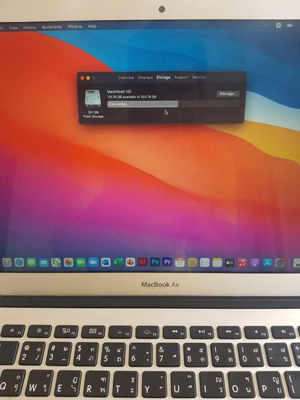 Apple MacBook Air หน้าจอ 13นิ้ว i5 ram8GB SSD256GB สเปกเร็วแรง ไหลลื่น แบตทน  รูปที่ 9