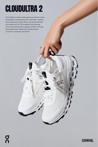 อื่นๆ รองเท้าผ้าใบ ผ้าใบ UK 8.5 | EU 42 2/3 | US 9 ขาว ON CloudUltra 2 M Undyed White