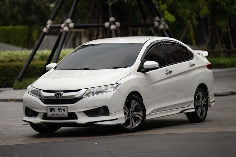 Honda City 2015 1.5 Sv i-VTEC Sedan เบนซิน ไม่ติดแก๊ส เกียร์อัตโนมัติ ขาว