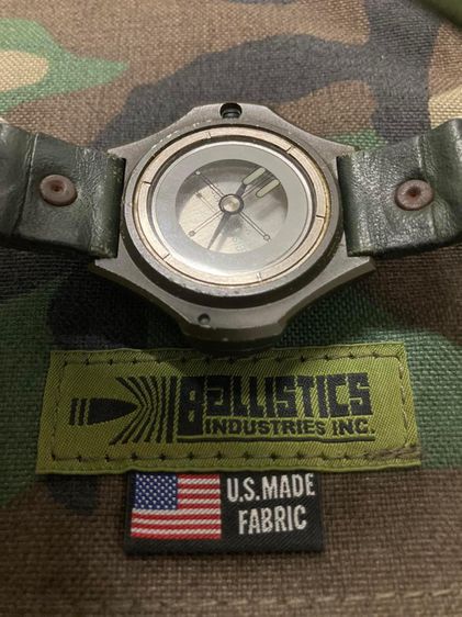 นาฬิกาทหารเดินป่ามีเข็มทิศในตัวสีนี้หายาก Vintage Military Hunting World SPORTABOUT Compass Pvd Green Military Swiss Made Quartz 58mm รูปที่ 7