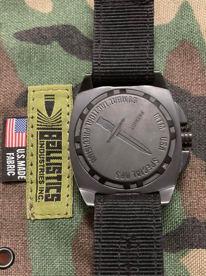 นาฬิกาทหารทำให้หน่วยรบพิเศษของอเมริกา Military MTM USA Special Ops Combat Black Patriot Chronograph Black PVD Quartz 45mm ขาย 16,500  รูปที่ 10
