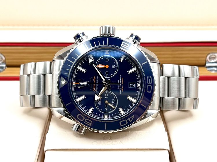 Omega Planet Ocean Chronograph 45.5 mm Blue Dial Cal 9900 รูปที่ 4