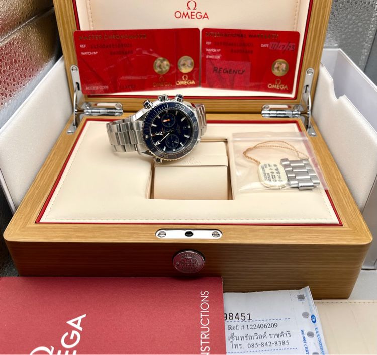 Omega Planet Ocean Chronograph 45.5 mm Blue Dial Cal 9900 รูปที่ 17
