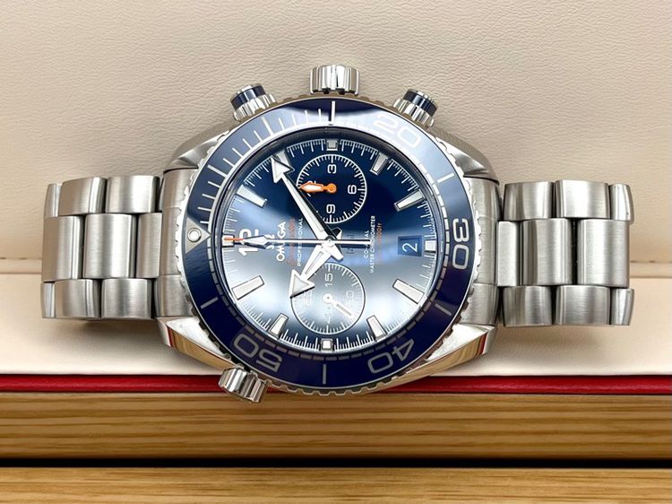 Omega Planet Ocean Chronograph 45.5 mm Blue Dial Cal 9900 รูปที่ 12